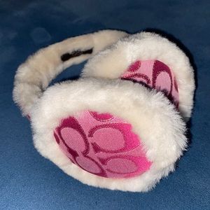 Coach pink earmuffs